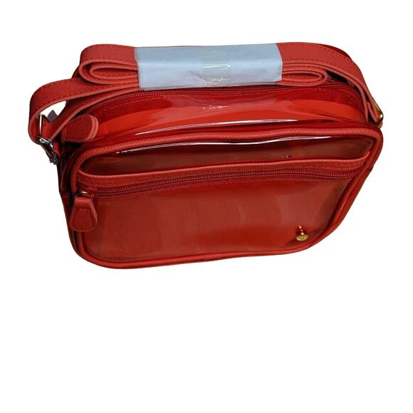 Stephanie Johnson Camera Crossbody Bag Red Translucent New - Picture 5 of 8